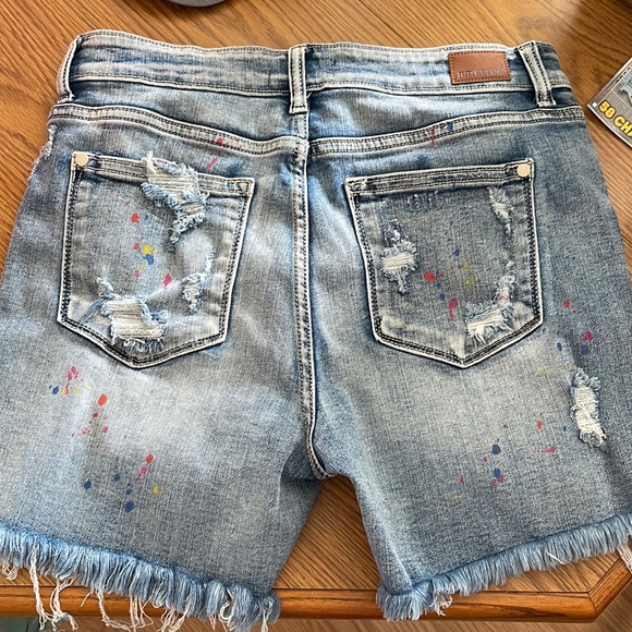 Judy Blue Shorts Judy Blue Paint Splatter Shorts Poshmark